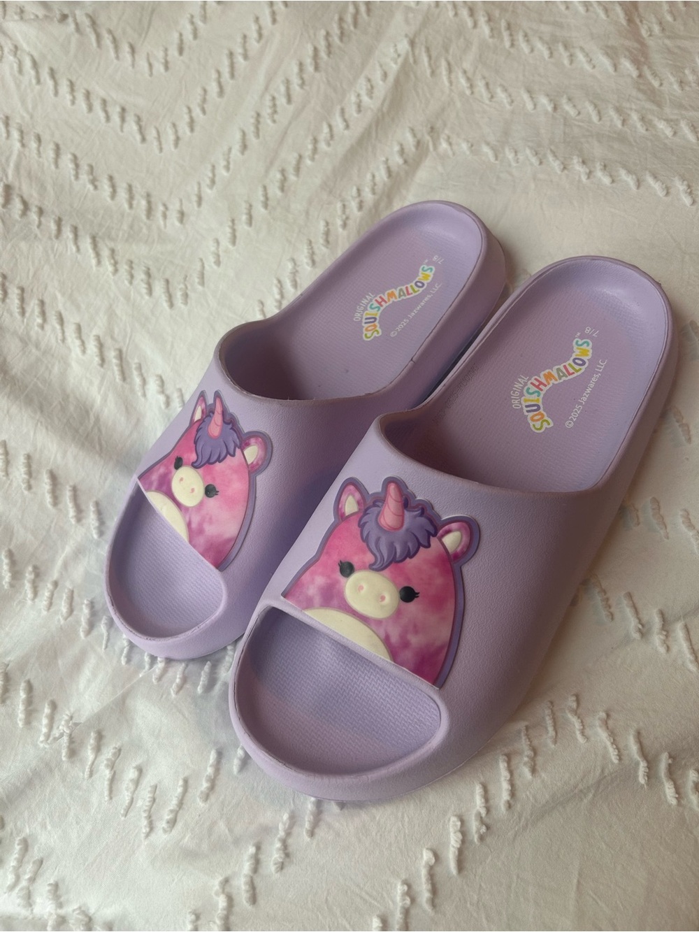Squishmallows Lola the Lavender Unicorn Slide Sandals